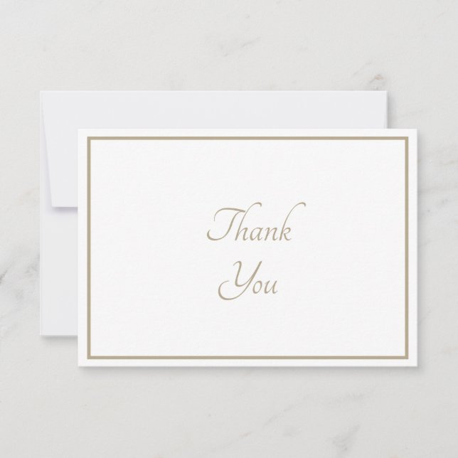 Carte de remerciement simple - Marron (Devant)