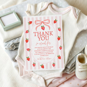 Carte de remerciement Strawberry Berry First