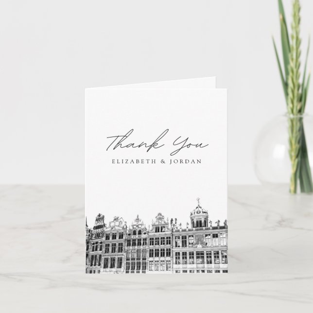 Carte de remerciement vierge de Bruxelles Belgique (Devant)