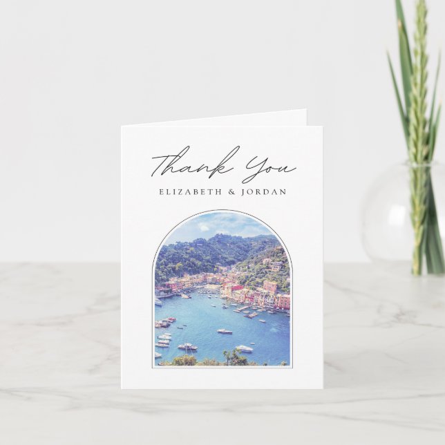 Carte de remerciement vierge Portofino Italie (Devant)