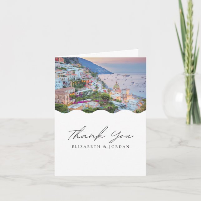 Carte de remerciement vierge Positano Italie (Devant)