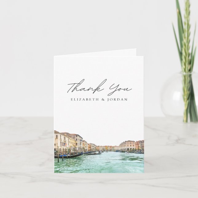 Carte de remerciement vierge Venise Italie (Devant)