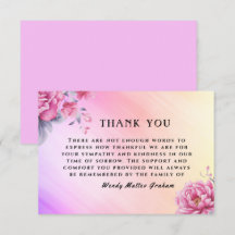 carte de remerciements
