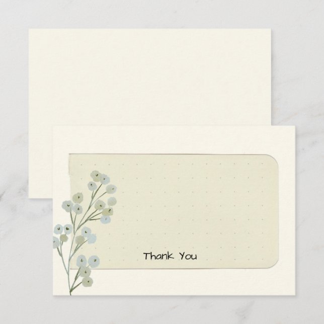 Carte de remerciements (Devant / Derrière)