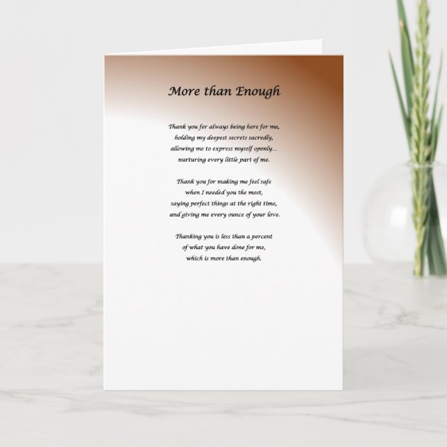 Carte de remerciements (Devant)