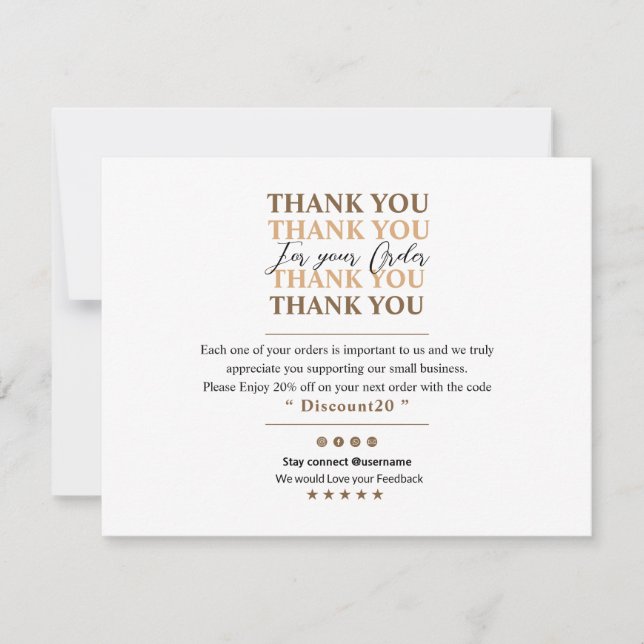 Carte de remerciements (Devant)