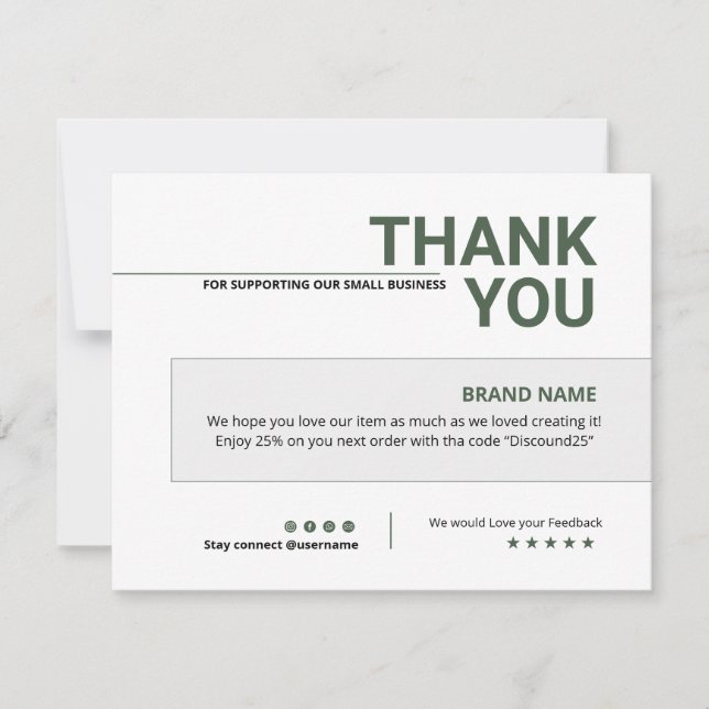 Carte de remerciements (Devant)