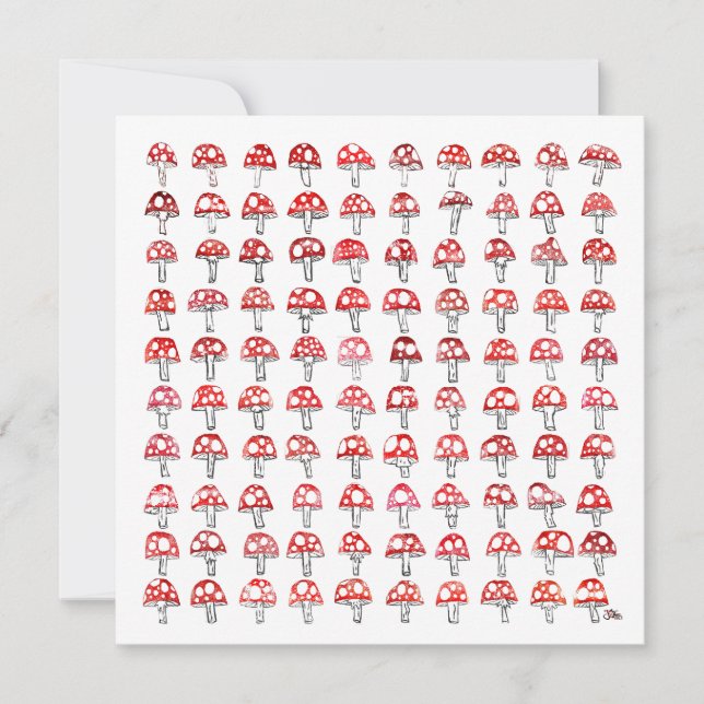 Carte De Remerciements 100 Jours, 100 Champignons (Devant)