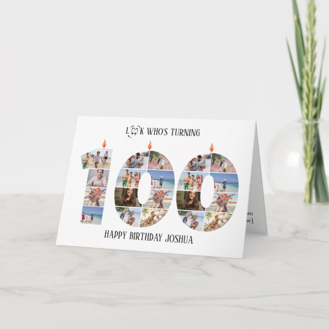 Carte De Remerciements 100th Birthday Photo Card (Devant)