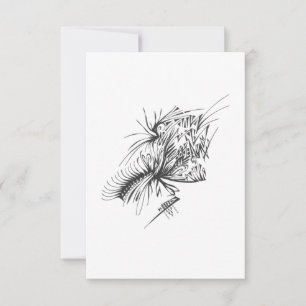 Carte De Remerciements 119 Art abstrait tribal tatouage noir blanc