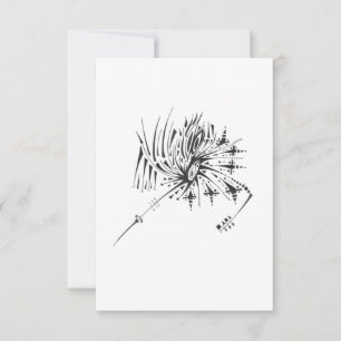 Carte De Remerciements 121 Tatouage Abstrait Tribal Noir Blanc Art