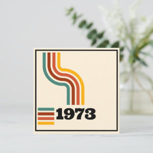 Carte De Remerciements 1973 Anniversaire ou Réunion du Poster vintage rét