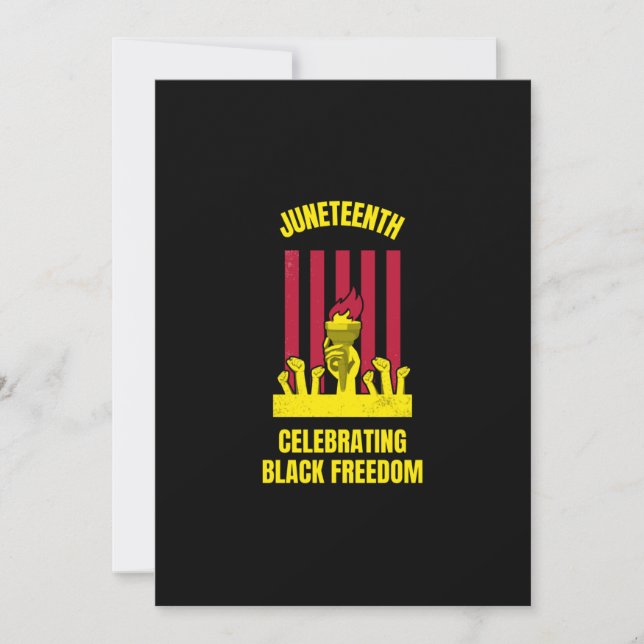 Carte De Remerciements 19ème jour fêtant la liberté noire (Devant)