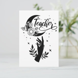 Carte De Remerciements 1- Chemise d'enseignant inspirant, Enseignant mini