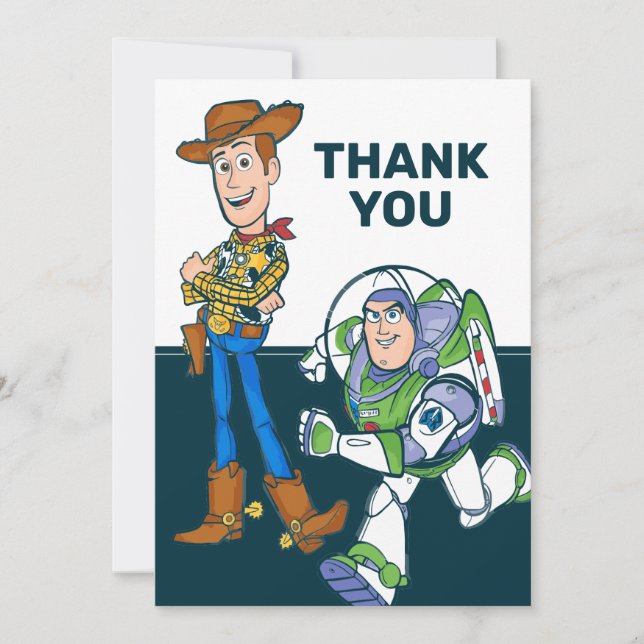 Carte De Remerciements 2 Infinity and Beyond Toy Story - Baby shower (Devant)