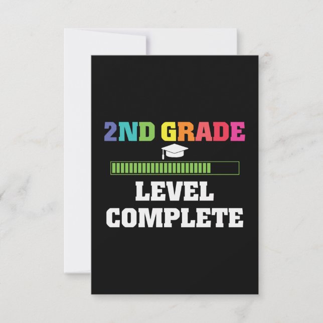Carte De Remerciements 2Nd Grade Complete Video Gamer Graduate Venin (Devant)