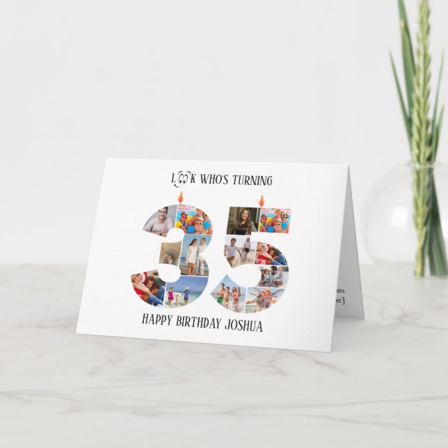 Carte De Remerciements 35th Birthday Photo Card (Devant)