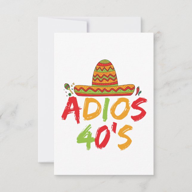 Carte De Remerciements 40e anniversaire de la fête mexicaine Cinco de May (Devant)