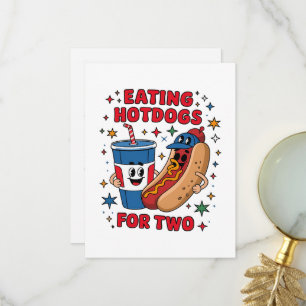 Carte De Remerciements 4 juillet Mignons Hotdogs