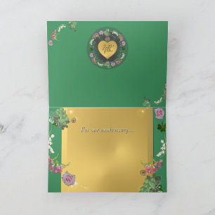 Carte De Remerciements 4e anniversaire du Mariage Salutation florale de f