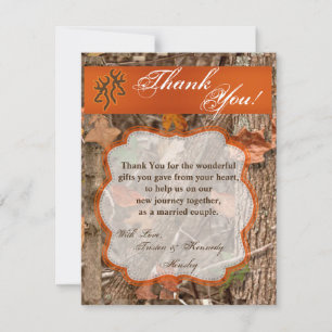 carte de remerciements 4x5 PLAT chassant des Bu de