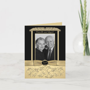 Carte De Remerciements 50e anniversaire avec insertion photo
