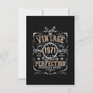 Carte De Remerciements 50e anniversaire Chemise Vintage 1971 Aged Perfect