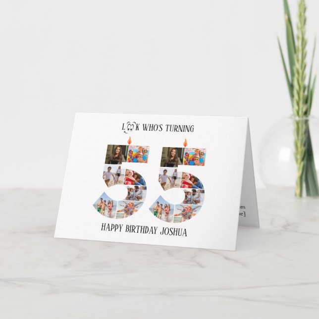 Carte De Remerciements 55th Birthday Photo Card (Devant)