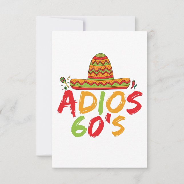 Carte De Remerciements 60e anniversaire de la fête mexicaine Cinco de May (Devant)