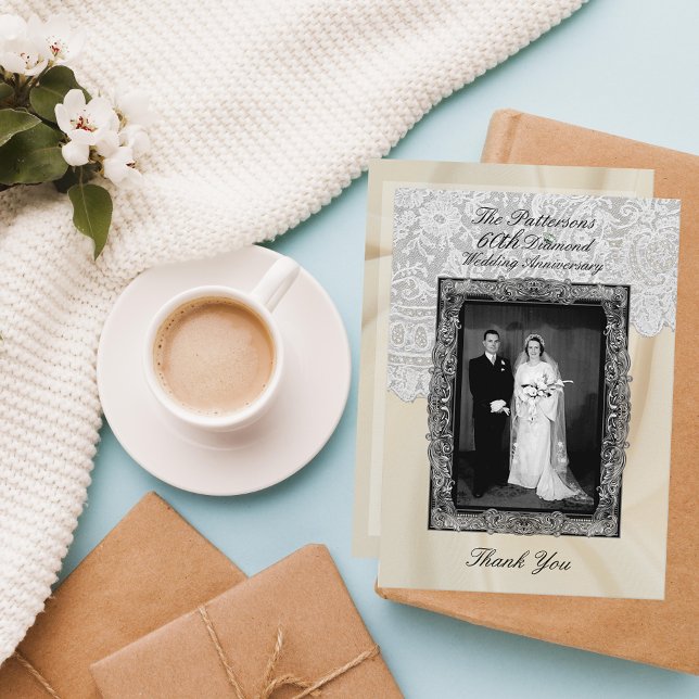 Carte De Remerciements 60e anniversaire du Mariage Diamond (Créateur téléchargé)