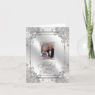 Carte De Remerciements 60e Wedding Anniversary Photo Thank You Card