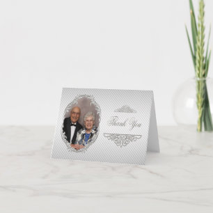 Carte De Remerciements 60th Wedding Anniversary Photo Thank You Note Card