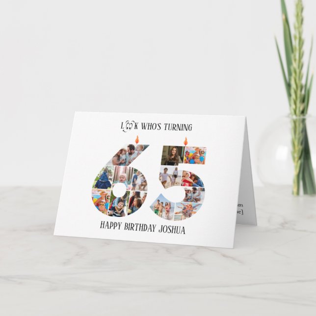 Carte De Remerciements 65th Birthday Photo Card (Devant)