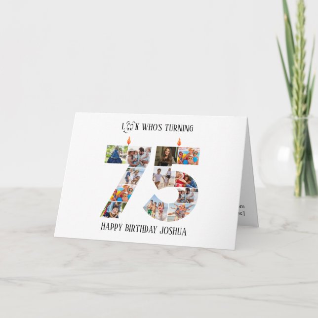 Carte De Remerciements 75th Birthday Photo Card (Devant)