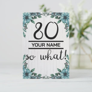 Carte De Remerciements 80 Et Alors - Drôle 80e Anniversaire