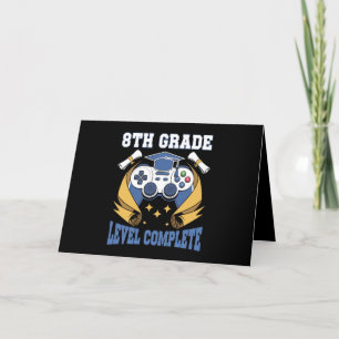 Carte De Remerciements 8e année Niveau Complet Jeu Gamer Graduation