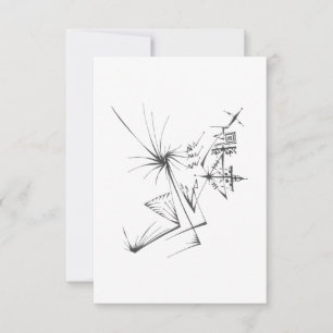 Carte De Remerciements 95 Art abstrait tribal tatouage noir et blanc
