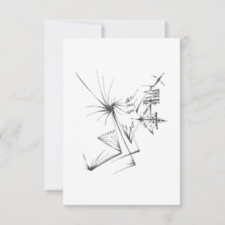 Carte De Remerciements 95 Black White Abstract Tribal Tattoo Art