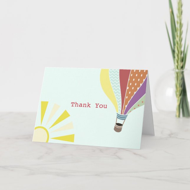 Carte de remerciements à ballon à air chaud (Devant)