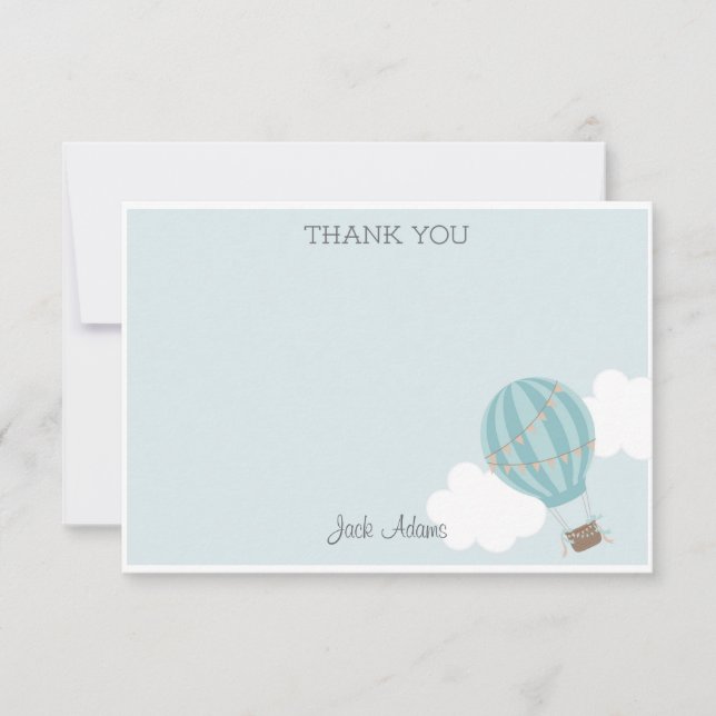 Carte de remerciements à ballon à air chaud (Devant)