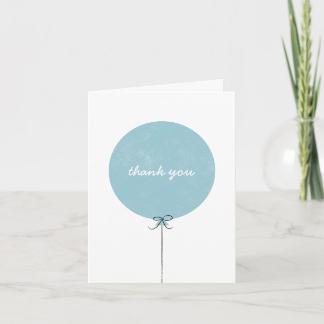 Carte de remerciements à ballon - Ciel (Devant)