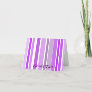 Carte de remerciements à bande violette