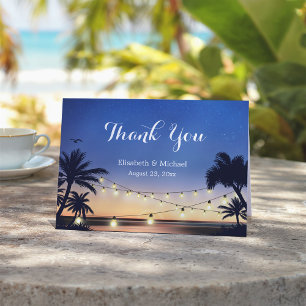 Carte de remerciements à cordes de Sunset Beach Su