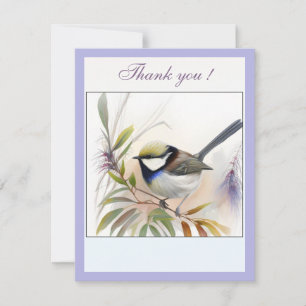 Carte De Remerciements A Delicate Bird of Gratitude