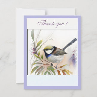 Carte De Remerciements A Delicate Bird of Gratitude