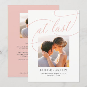 Carte De Remerciements À Dernier Mariage de couleur modifiable