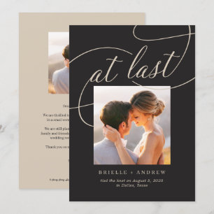 Carte De Remerciements À Dernier Mariage de couleur modifiable