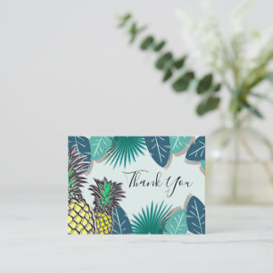 Carte de remerciements à feuilles tropicales d'ana