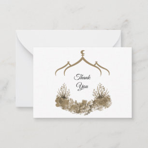 Carte de remerciements à fleurs de la mosquée