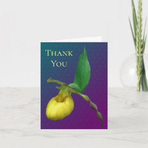 Carte de remerciements à fleurs d'orchidée jaune